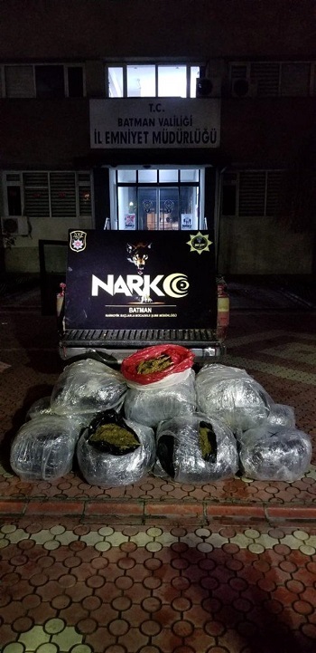110 kilogram esrar ele geçirildi