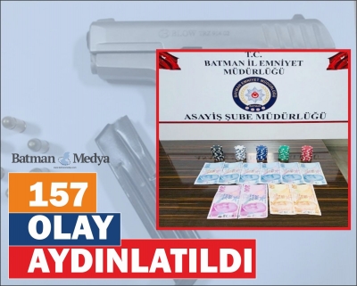 157 olay aydınlatıldı