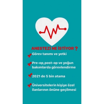 ANESTESİ TEKNİKERLERİ GÖREV TANIMI VE ATANMAK İSTİYOR