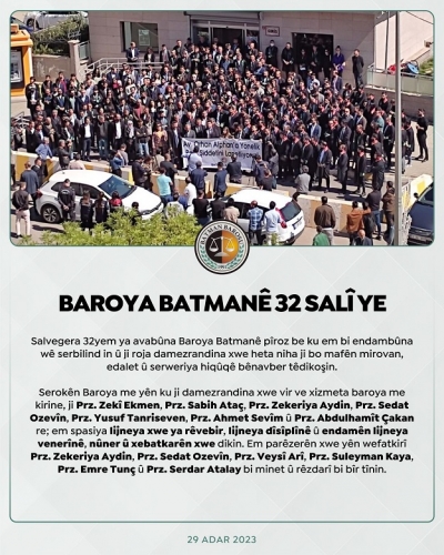 Batman Barosu 32 Yaşında