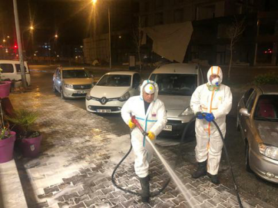 BELEDİYE BİRİMLERİ HİJYEN MESAİSİNDE