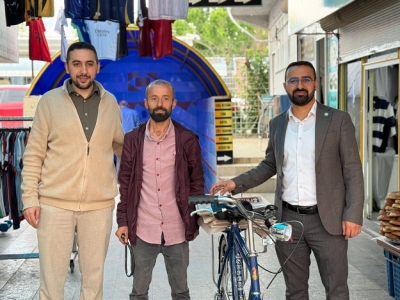 BİSİKLETİ ÇALINAN YURTSEVER’E HÜDA PAR SAHİP ÇIKTI
