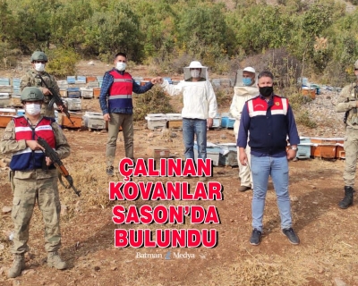 Çalınan kovanlar Sason’da bulundu