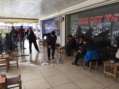 ÇAY EVLERİNDE ÇORONA TEMİZLİĞİ
