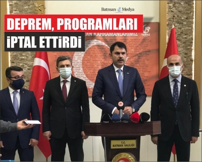 Deprem, programları iptal ettirdi