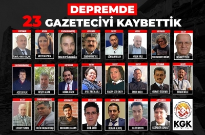 Depremde 23 gazeteci yaşamını yitirdi