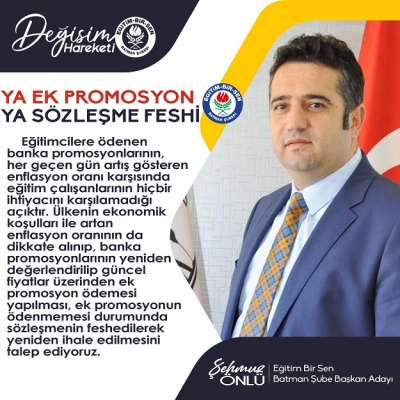 “EK PROMOSYON ÜCRETİ ÖDENMELİ”
