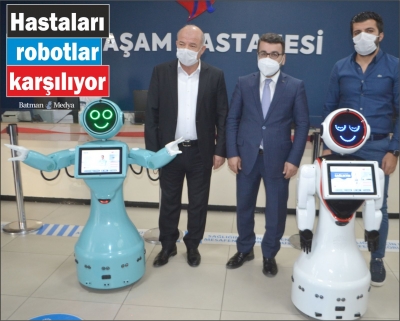 Hastaları robotlar karşılıyor