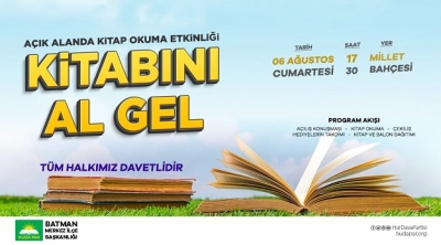 HÜDA PAR’DAN KİTAP OKUMA ETKİNLİĞİNE DAVET