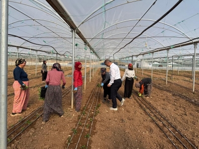 İL BAŞKANI ŞANSİ SERADA EMEKÇİ KADINLARLA BULUŞTU