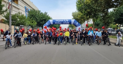 Kalp sağlığı için pedal çevirdiler