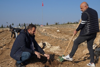 Kampüste 3 bin 375 fidan toprakla buluştu
