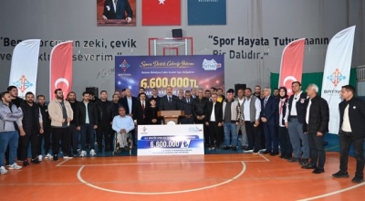 SPOR KULÜPLERİNE 6,6 MİLYON TL DESTEK