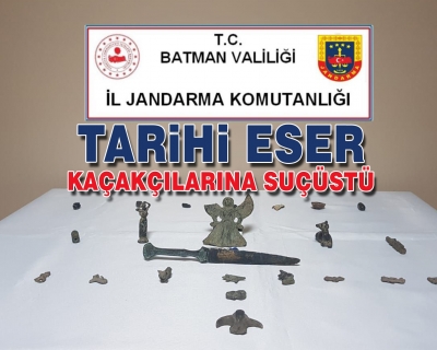 Tarihi eser kaçakçılarına suçüstü