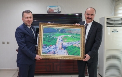 Vali Canalp,  DSİ Ilısu 16.Bölge Müdürü Aksoy’u kabul etti