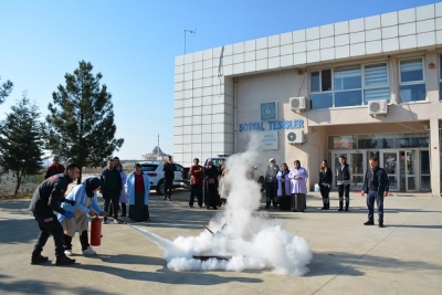 YURT PERSONELLERİNE ‘YANGIN TATBİKATI VE EĞİTİMİ’